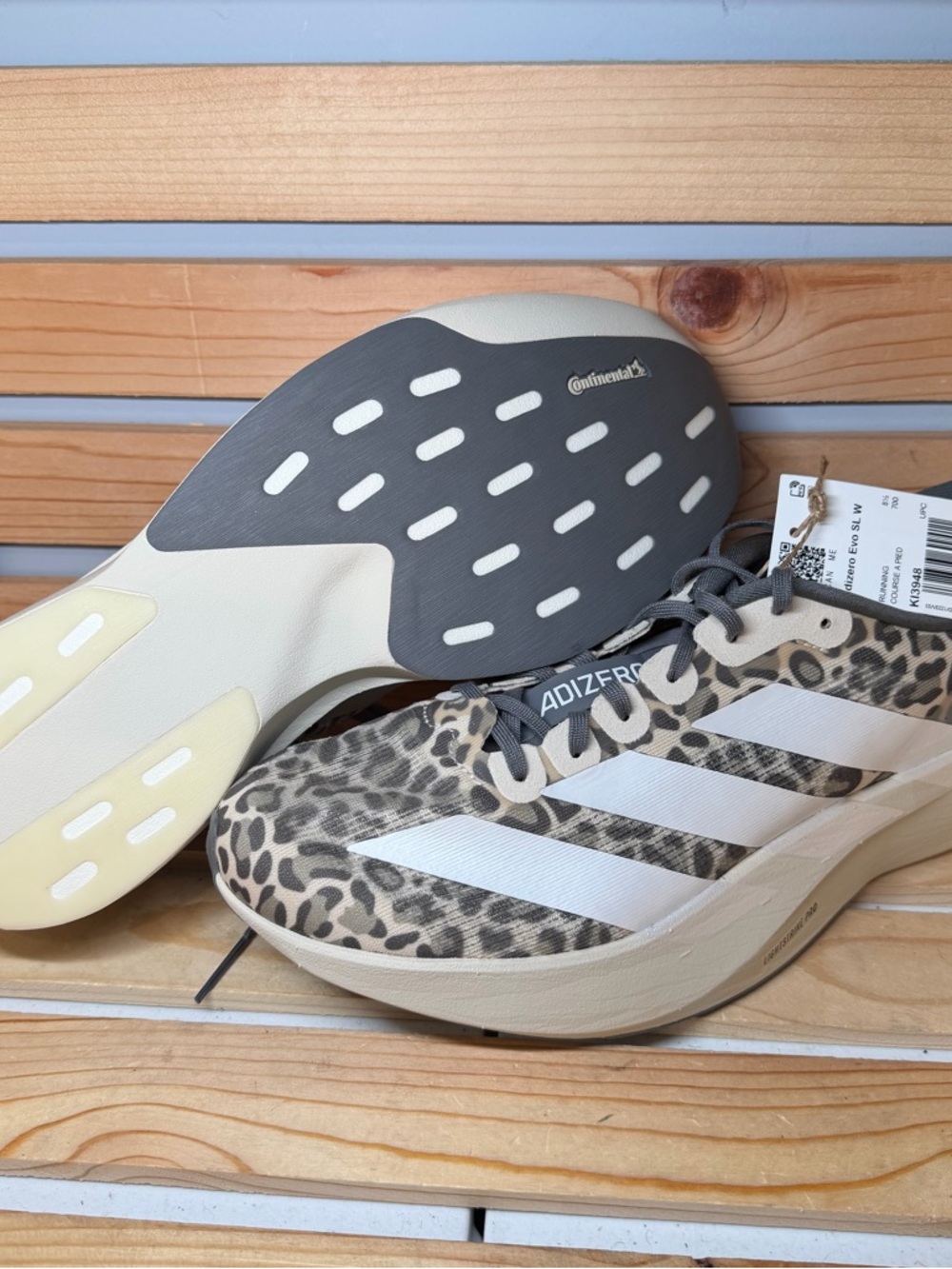Adidas Adizero EVO SL Leopard Crystal Linen Zero Metalic [KI3948] Womens Size 10
